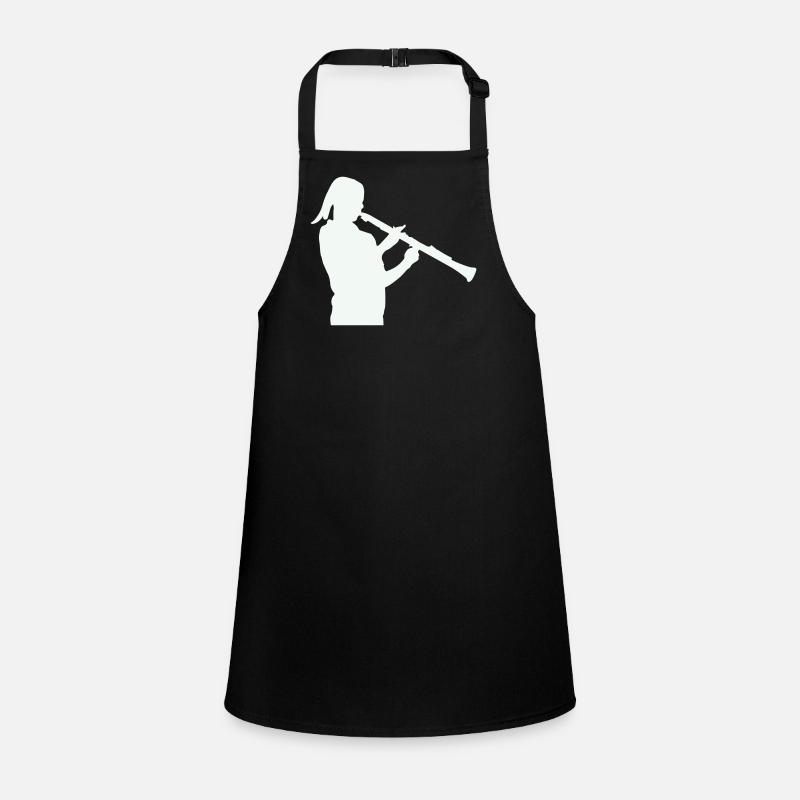 Silhouette mit Klarinette Schürze für Kinder