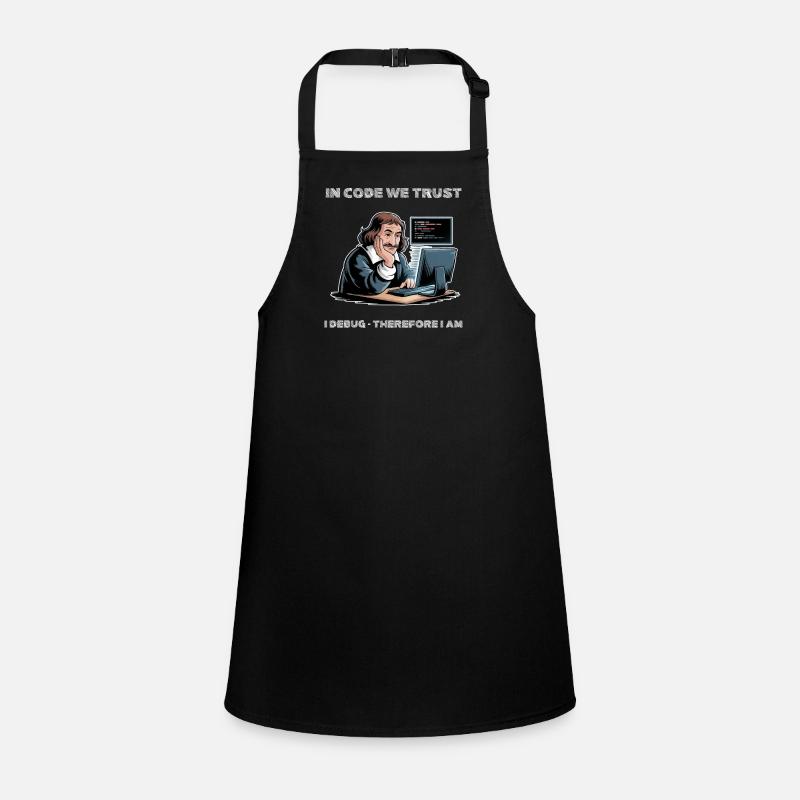 Philosopher Descartes Meme - for dark background Children's Apron