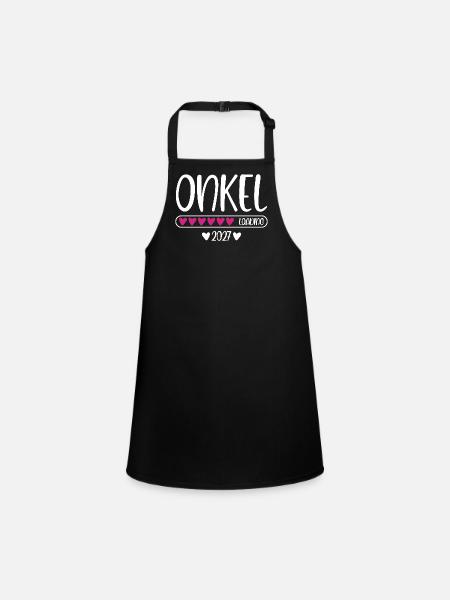 Uncle 2027 loading with hearts loading bar - Children's Apron - black - Front