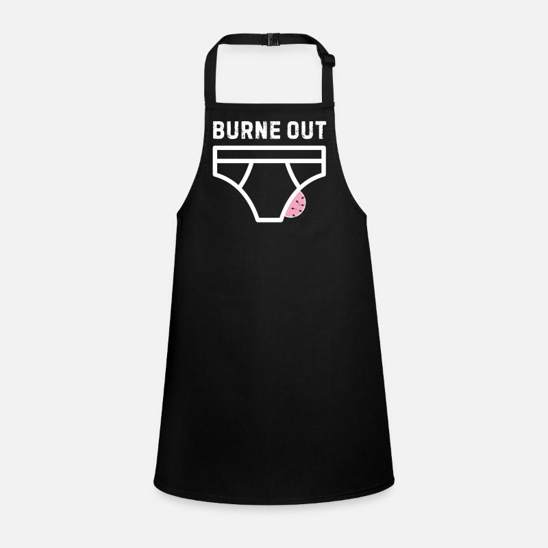 Burn Out Silhouette Graphic Panties Children's Apron