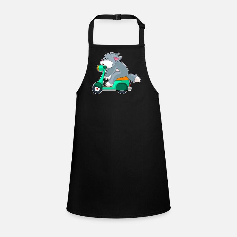 Katze Motorroller Schürze für Kinder