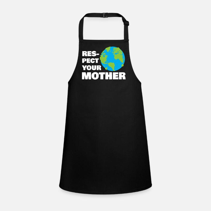 Respect Your Mother Earth Typography Design Children's Apron