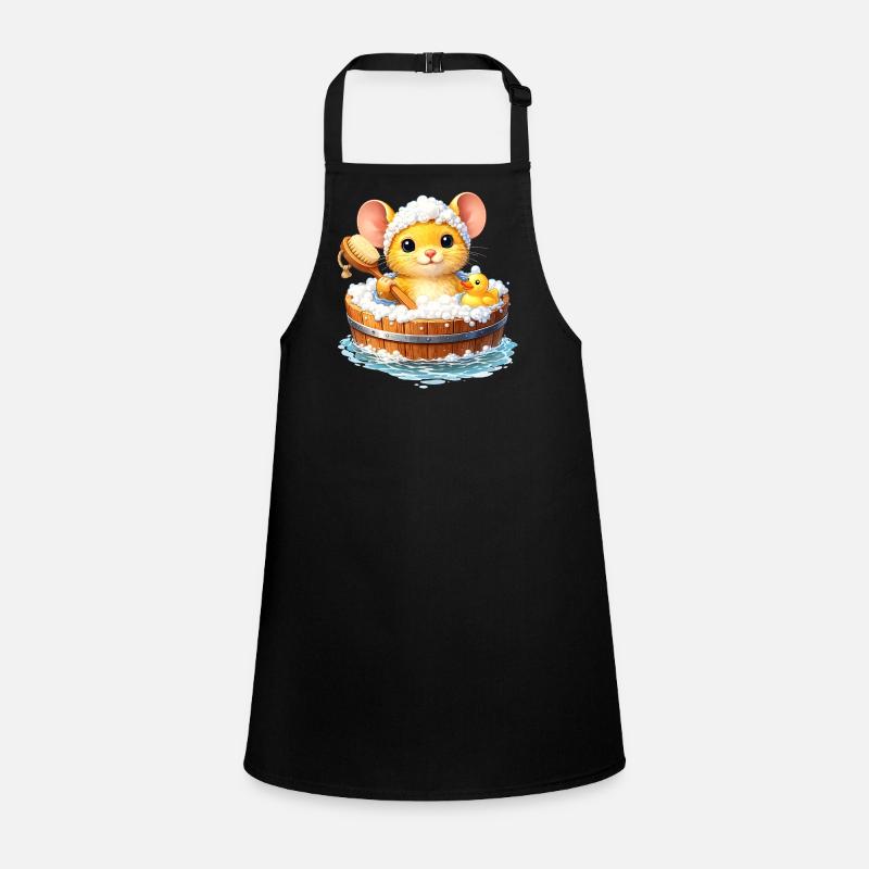 Cute mouse bathing Children's Apron