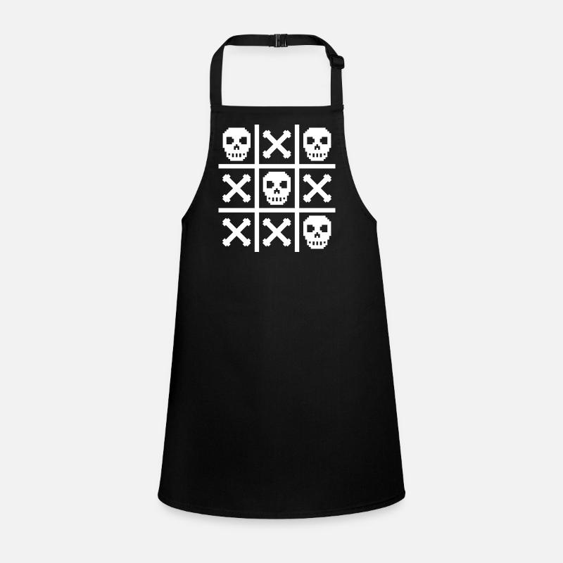 Pixel Skull and Bones Zero & Crosses Tablier Enfant