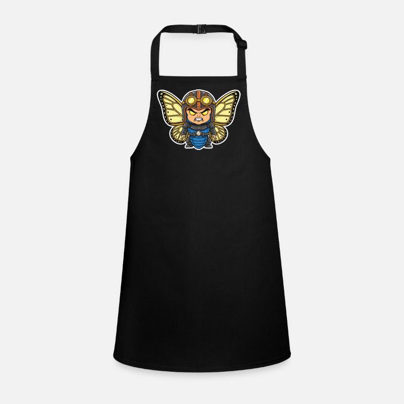 Steampunk Aviator Butterfly Blue Armor Children's Apron