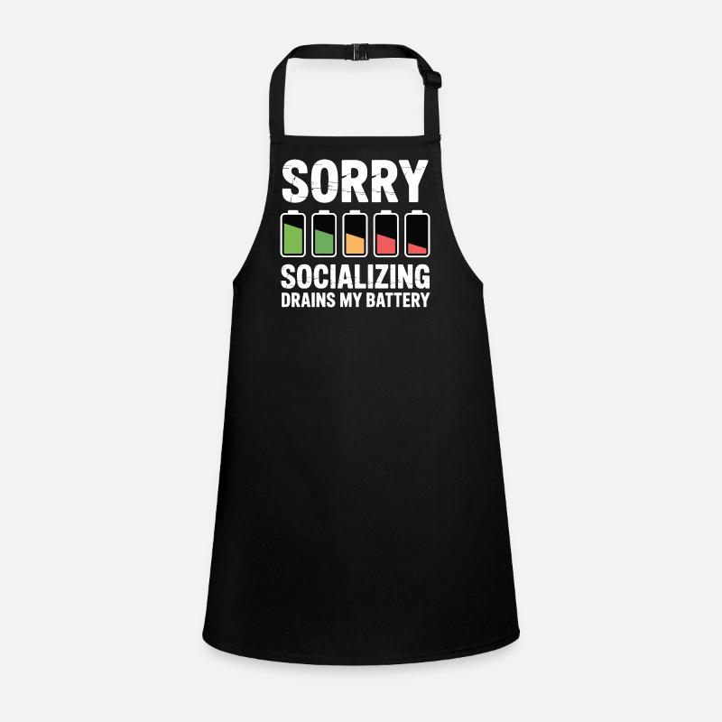 Joke about sociable, exhausted introverts Children's Apron