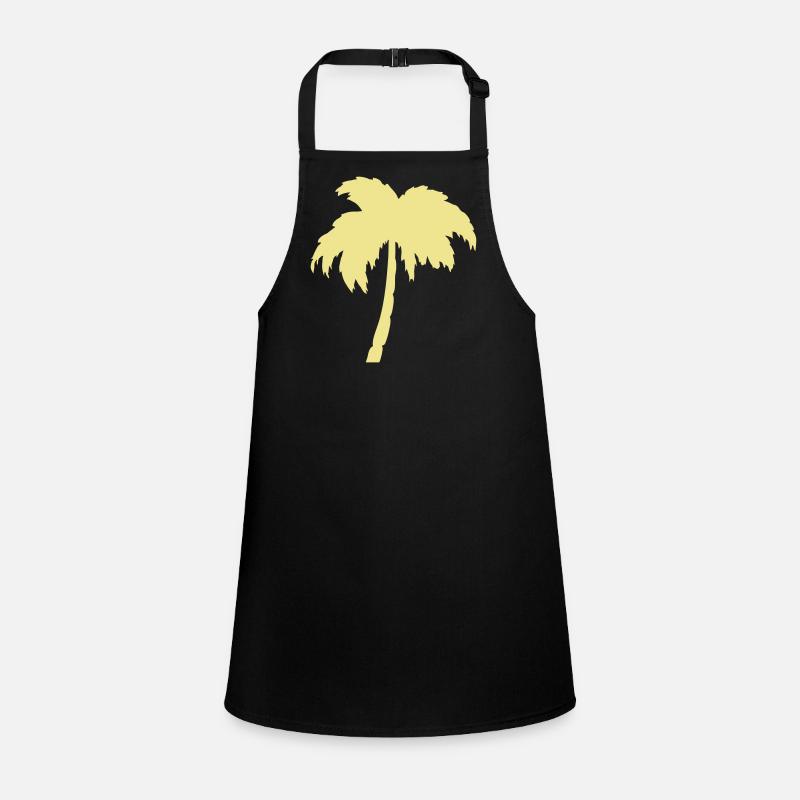 Palm Tree Silhouette Yellow Children's Apron