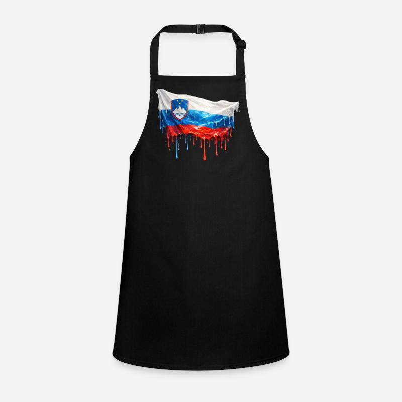Estampe du drapeau de la Slovénie fondant Tablier Enfant