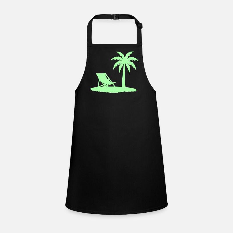 Palm Tree Deck Chair Beach Vector Children's Apron