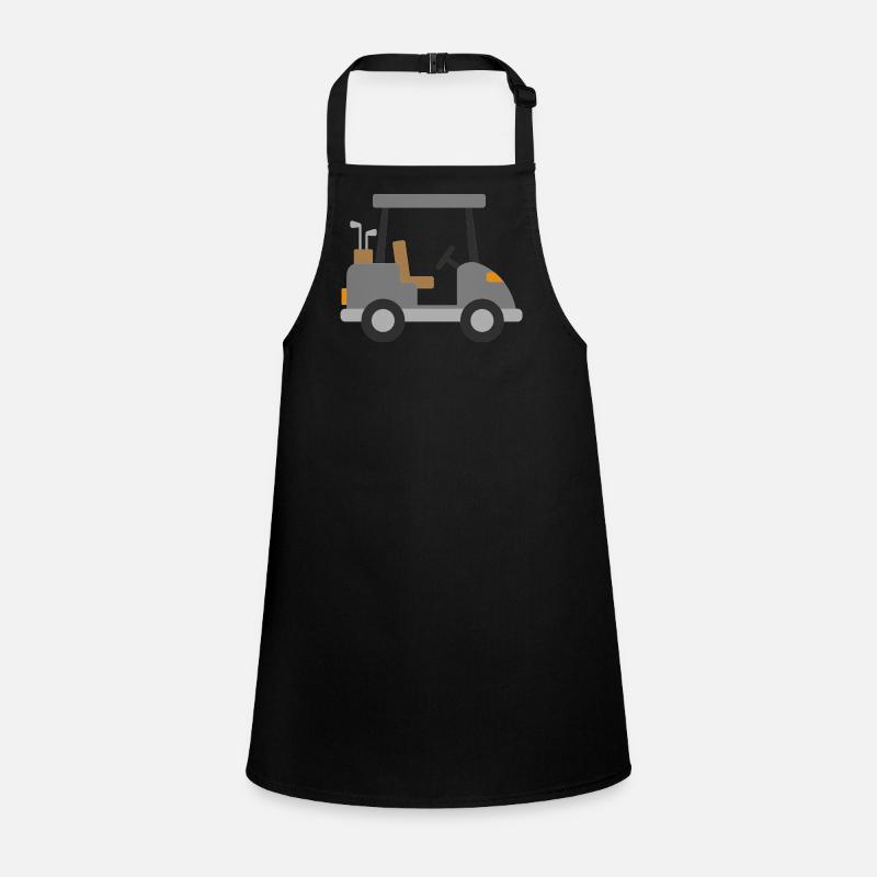 White Golf Cart Children's Apron