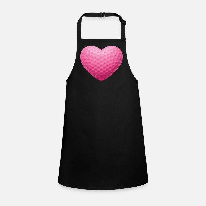 Texture de la balle de golf Pink Heart Tablier Enfant