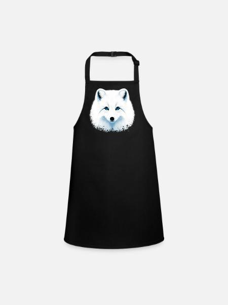 Arctic fox - Children's Apron - black - Front