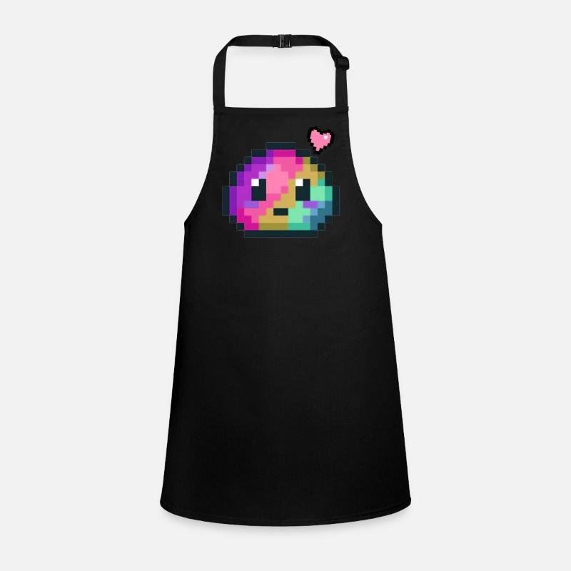 Pixel Color Explosion Heart 8 Bit Retro Style Children's Apron