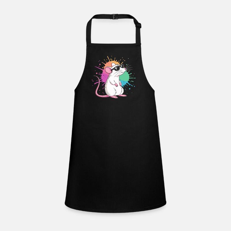 Elegant rat under colored shards Children's Apron