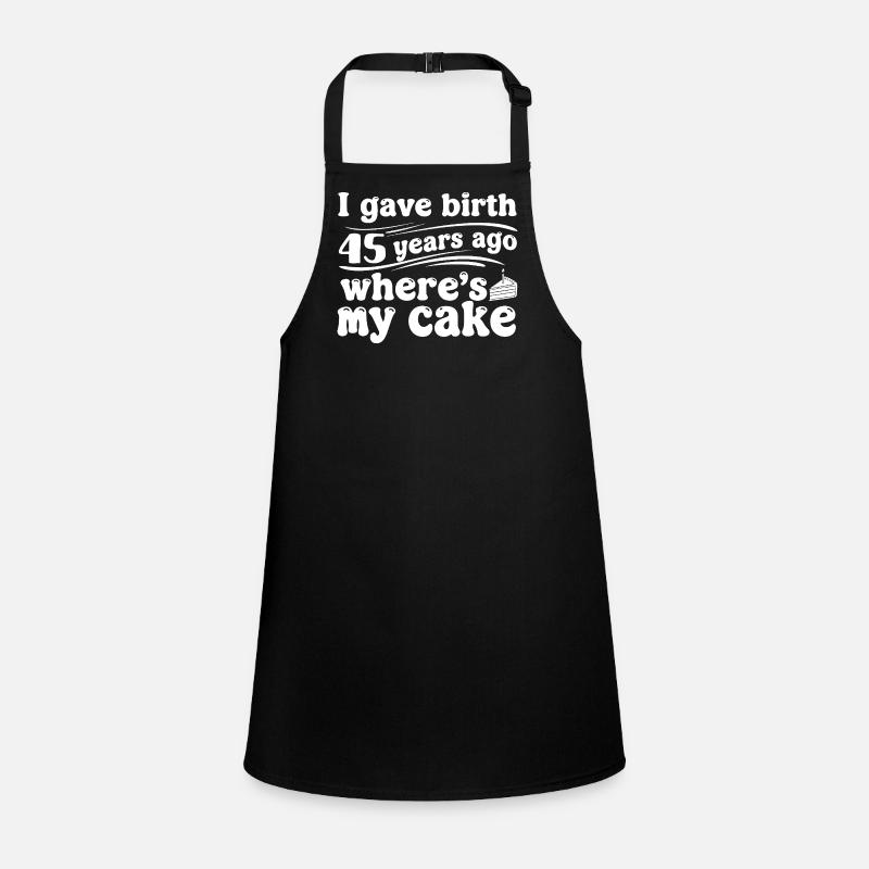 Birthday 45 years ago – cake? Children's Apron