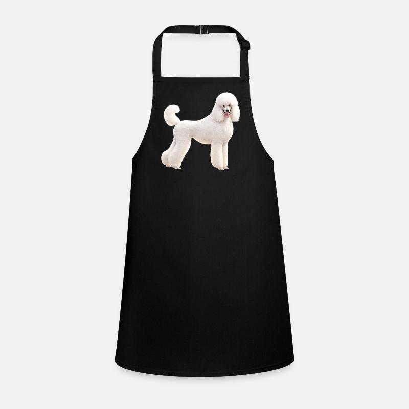 Poodle Large White Children's Apron