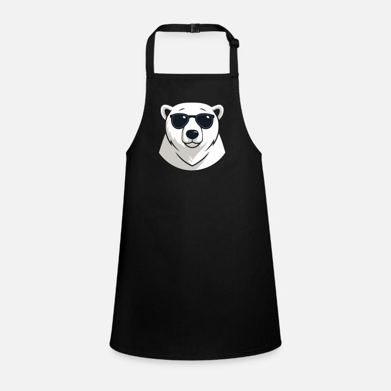 Polar bear in dark glasses Children's Apron