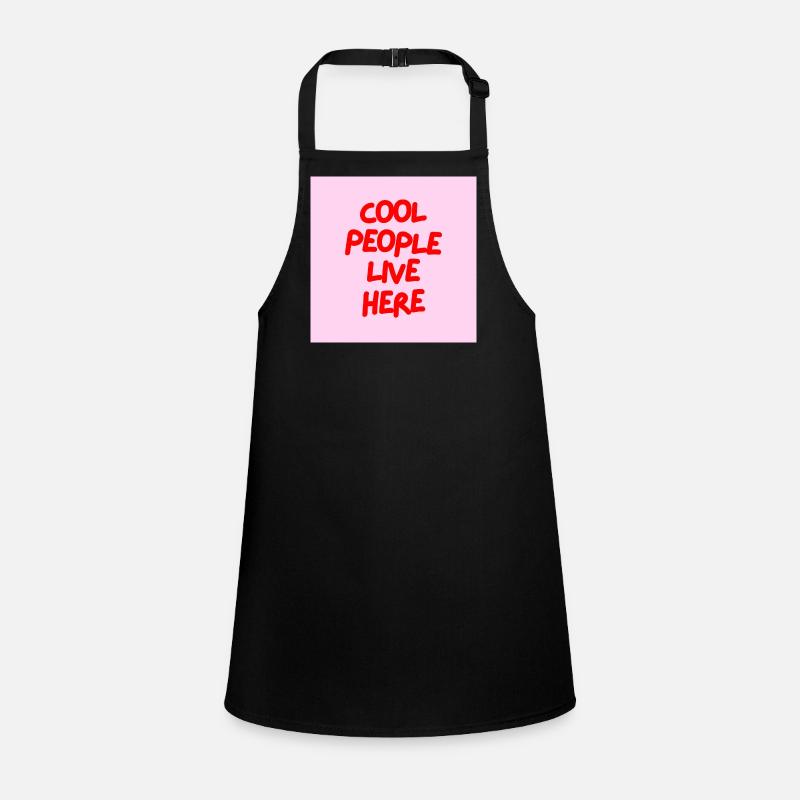 Minimalistische COOL PEOPLE LIVE HERE Graphic Tee Desgn Schürze für Kinder