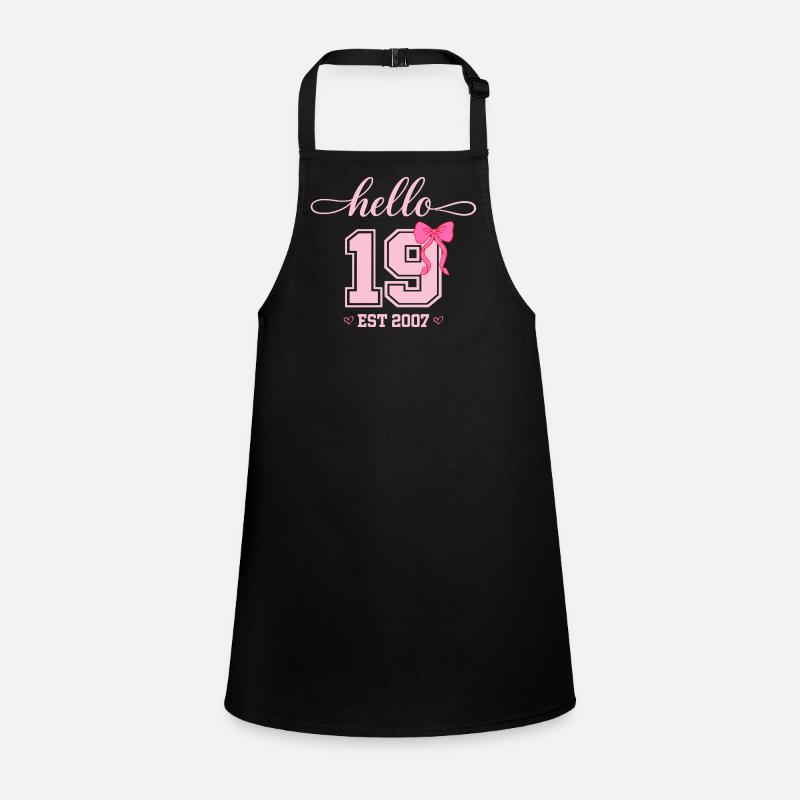 Hello 19 Est 2007 Damen Geburtstag Design Schürze für Kinder