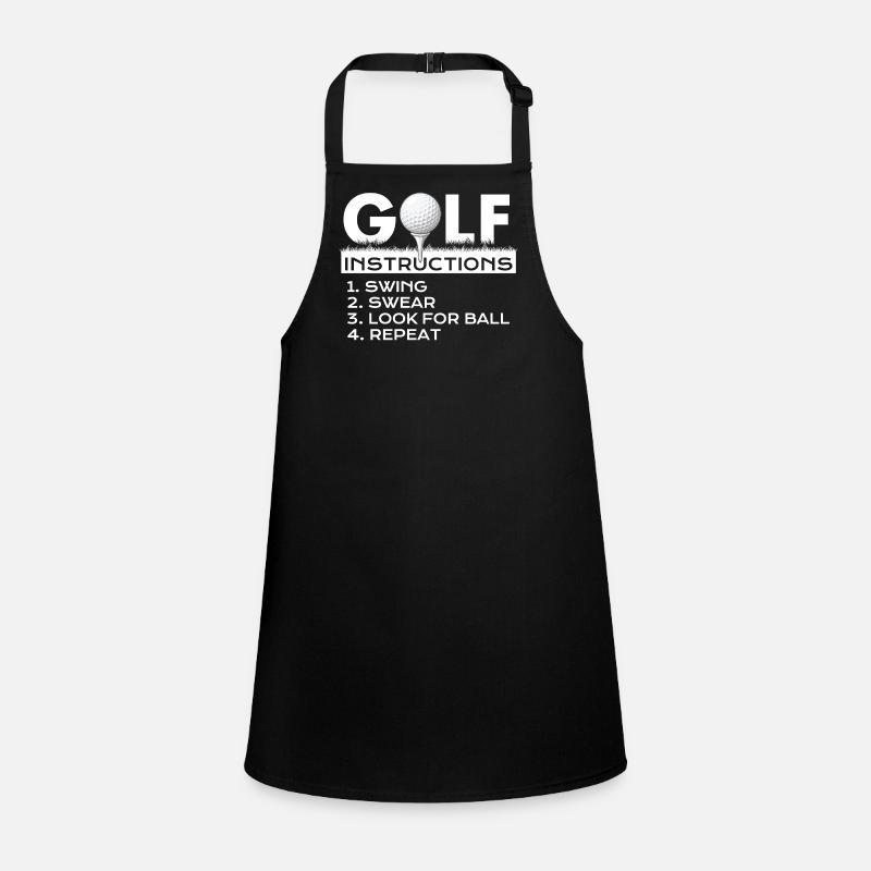 Instructions de golf Jurons de swing Répéter l’humour Tablier Enfant