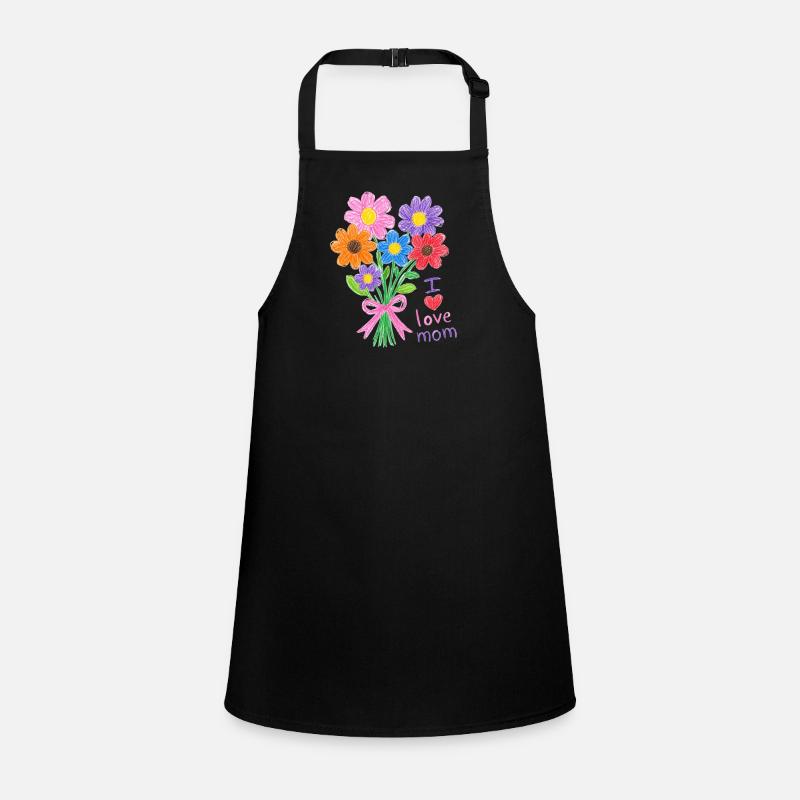 Bouquet Crayonné pour Maman Tablier Enfant