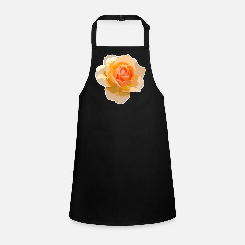 Orangefarbene Rose im Aquarellstil Schürze für Kinder
