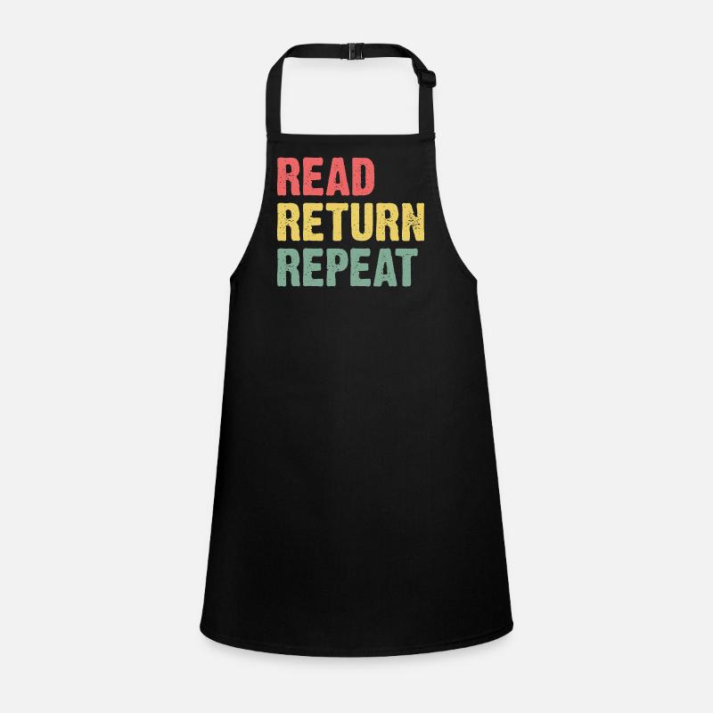 Read Return Repeat - Pastel Typo Children's Apron