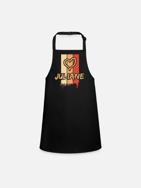 Geschenkidee Juliane - Schürze für Kinder - Schwarz - Vorne