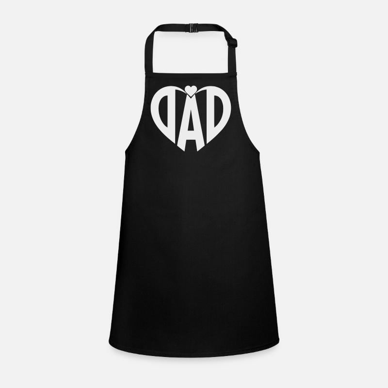 Herz-Dad Typo Silhouette Schürze für Kinder