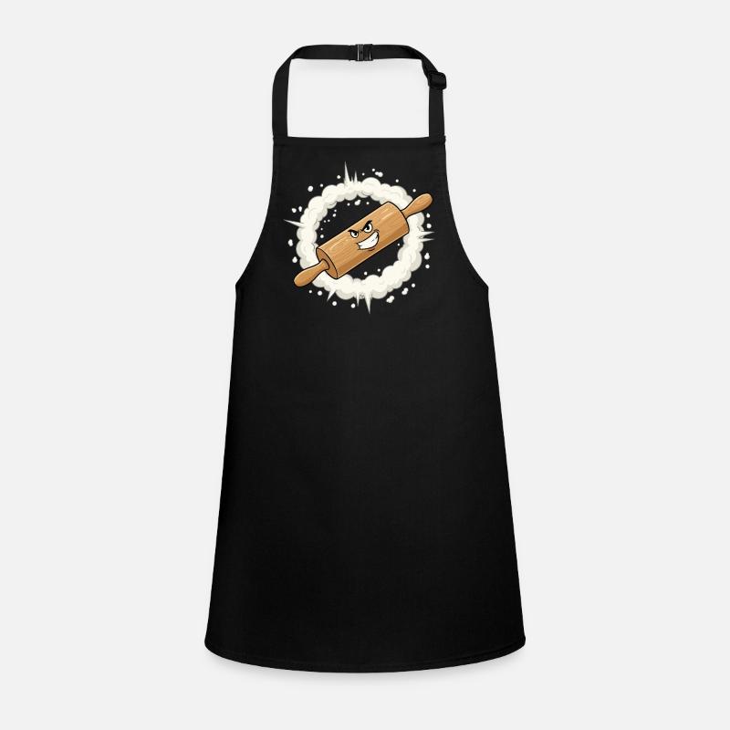 Angry Rolling Pin Cartoon Children's Apron