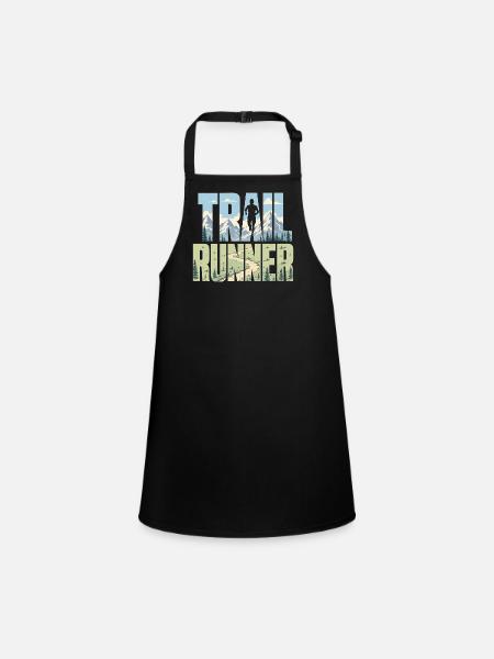 Trail Runner - Children's Apron - black - Front