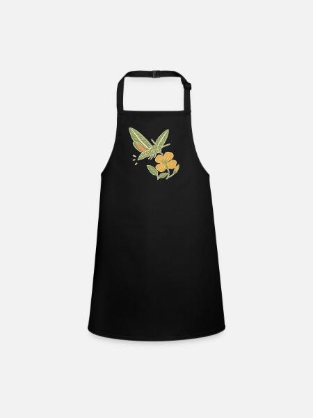 Papillon Hawkmoth & Primrose - Tablier Enfant - noir - Devant