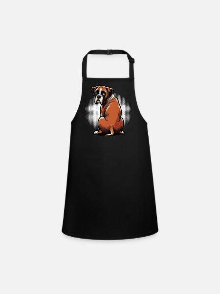 Boxer Boxer Holder Boxer Dog Boxer Owner Boxer Fan - Children's Apron - black - Front