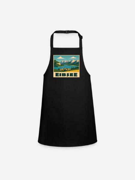 Eibsee Minimal - Children's Apron - black - Front