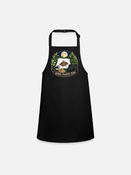 WING PHOTO TIME - Children's Apron - black - Front