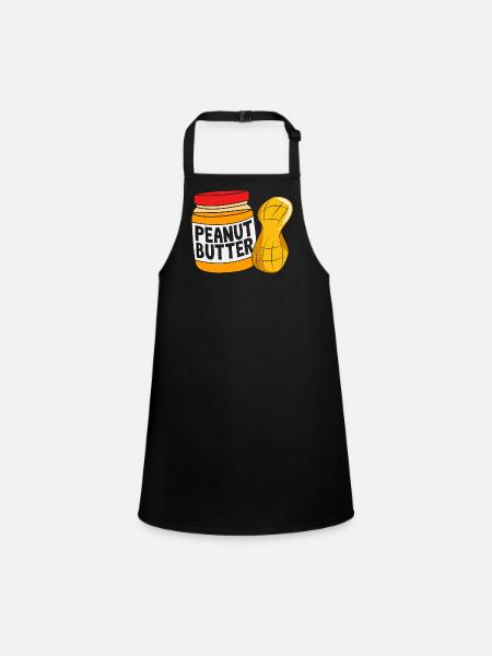 Peanut butter - Children's Apron - black - Front