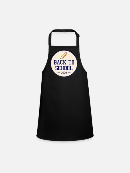 Back to School 2026 | School Student Teacher  - Children's Apron - black - Front