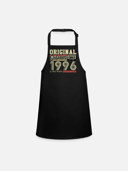 Original October 1996 – 30th Birthday Retro - Children's Apron - black - Front