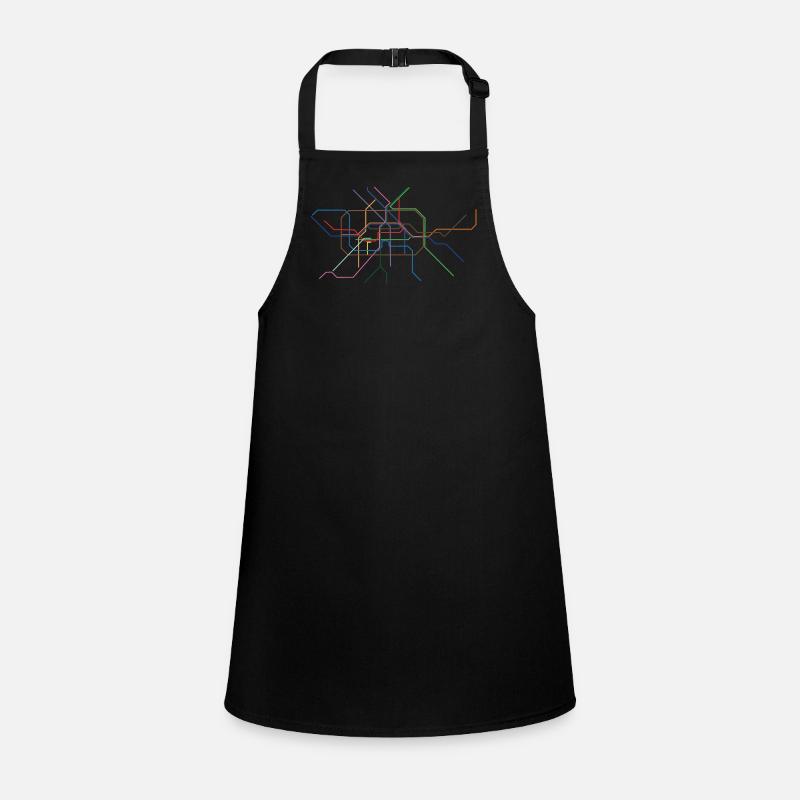 Abstract Minutine Section Line Art Children's Apron