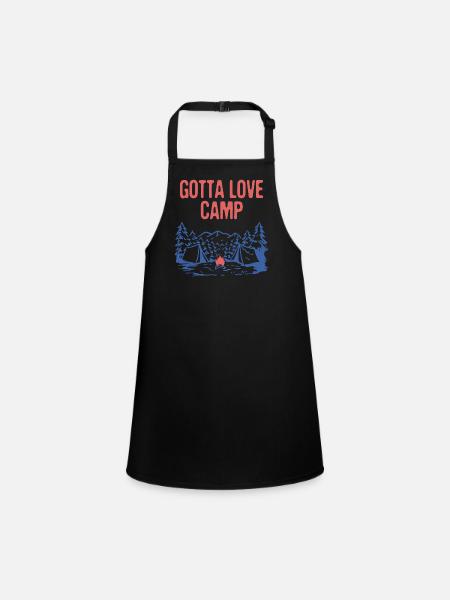 Gotta Love Camp Traveler Camping Travel Buddy - Tablier Enfant - noir - Devant