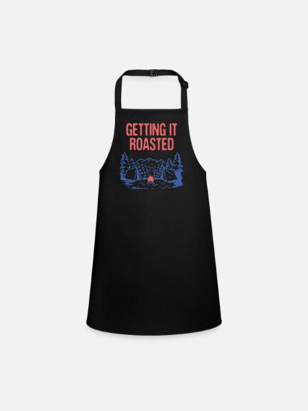 Obtenir le rôti Camping Foodie Camper Foodie - Tablier Enfant - noir - Devant
