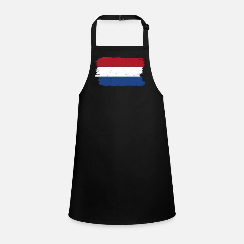 Drapeau de coup de pinceau rouge blanc bleu Tablier Enfant