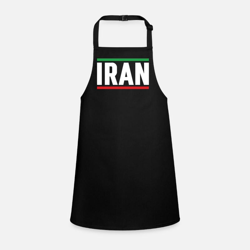 Iran Drapeau Typographie Forte Tablier Enfant