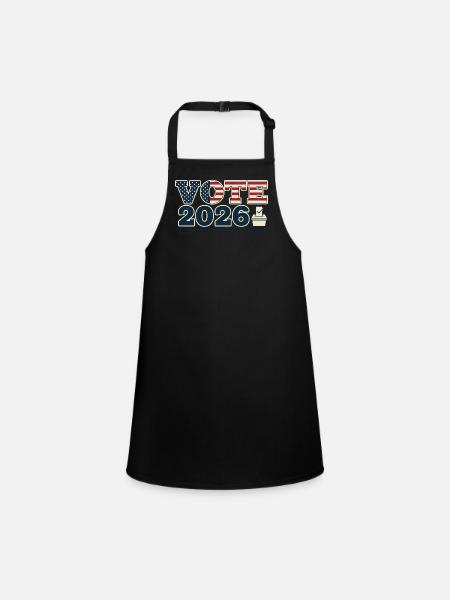 Vote 2026 USA Midterm Election - Children's Apron - black - Front
