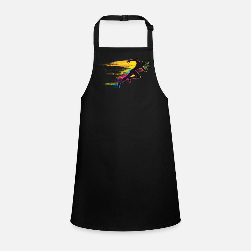 motif coloré d'un sprint de coureur Tablier Enfant