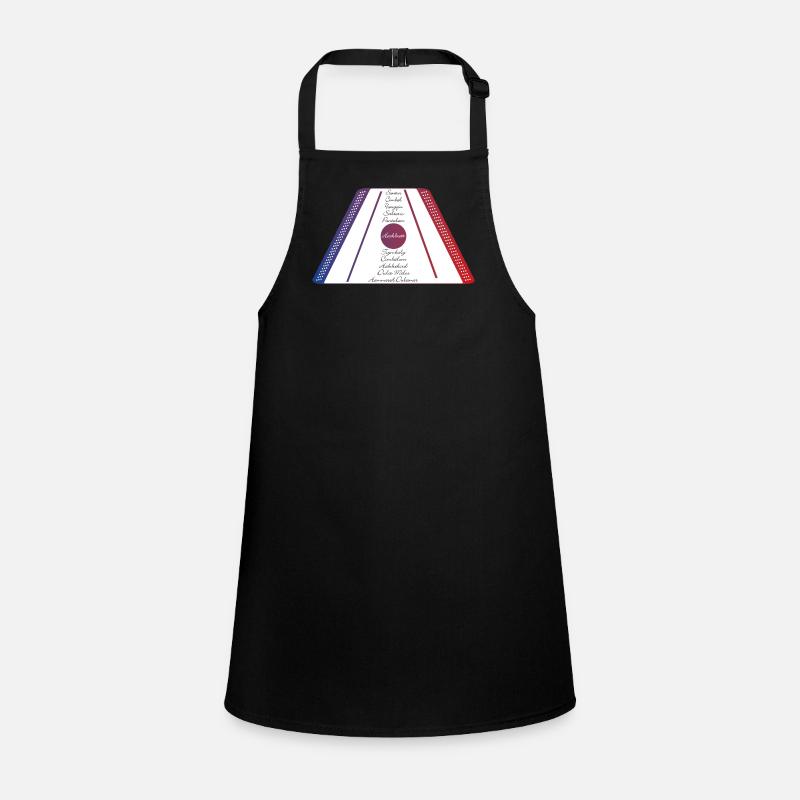 Dulcimer blue red - Children's Apron - black