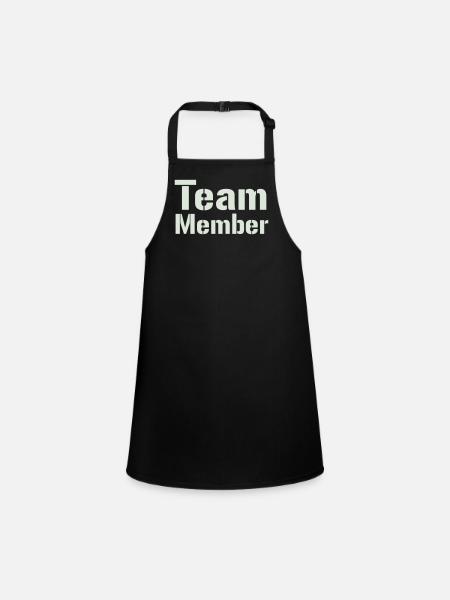 Teammitglied Typo Kollektion - Schürze für Kinder - Schwarz - Vorne