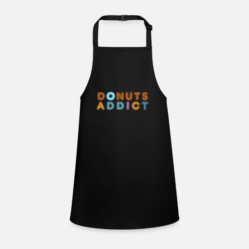 Donuts addict blue stars - Tablier Enfant - noir