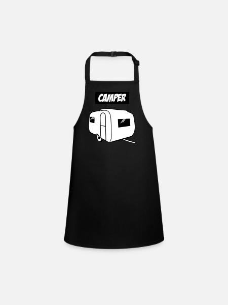 camper - Children's Apron - black