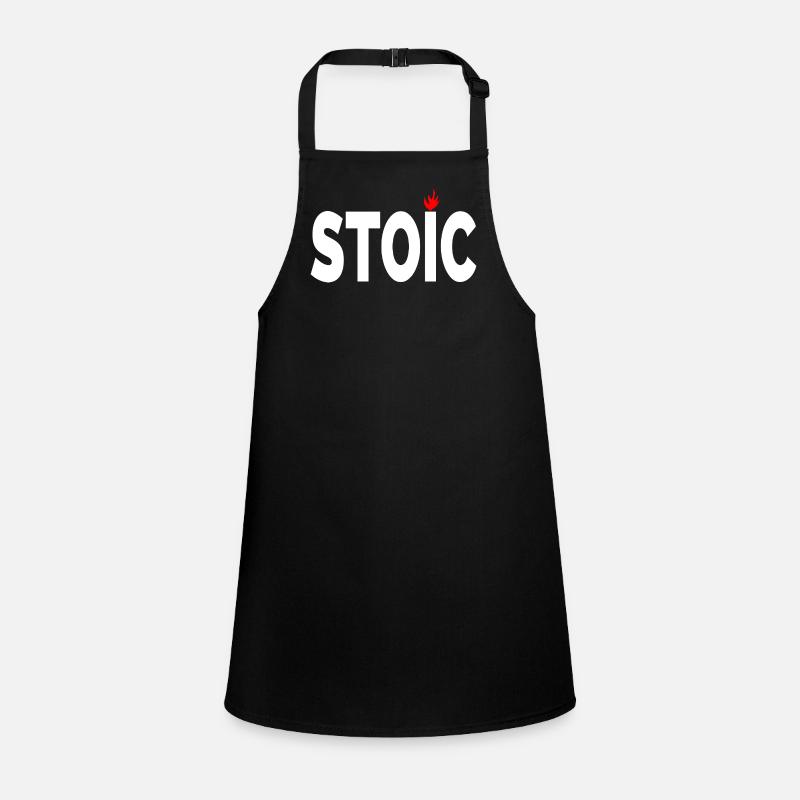 Stoic being stoic typographic artwork Children's Apron